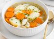 Zelenjavna juha s piščancem in gresovimi knedlčki Leaneen recept